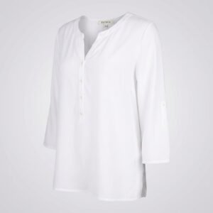 Blusa manga 3/4 color blanco, talla S