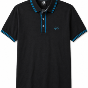 Polo para Hombre HANGTENG Negro / Turquesa