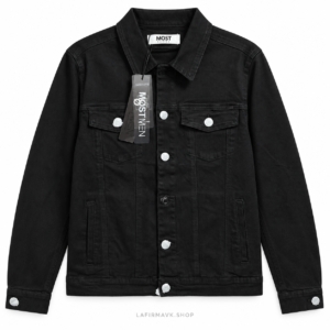 Chumpa Tipo Mezclilla para Hombre MOST MEN Negra con Botones