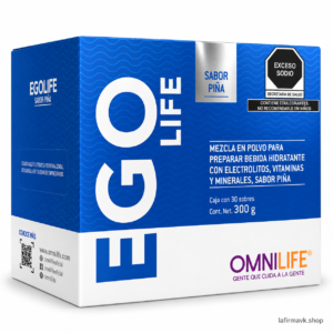 EGOLIFE® Omnilife – Bebida Hidratante con Electrolitos, Vitaminas y Minerales | Piña, 30 Sobres