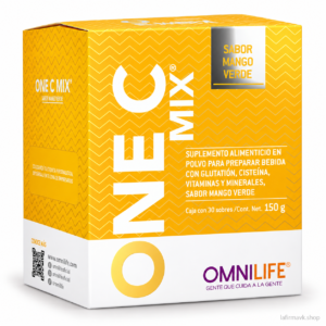 ONE C MIX® Omnilife – Glutatión, Cisteína, Vitaminas y Minerales | Mango Verde, 30 Sobres