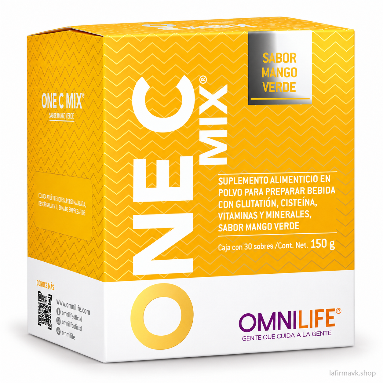ONE C MIX® Omnilife – Glutatión, Cisteína, Vitaminas y Minerales | Mango Verde, 30 Sobres